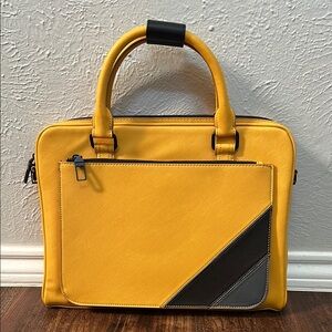 Zara Man Yellow, Black & Gray Professional Briefcase/Laptop Bag